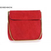 Celine Gourmette Suede Leather Shoulder Bag Red S2
